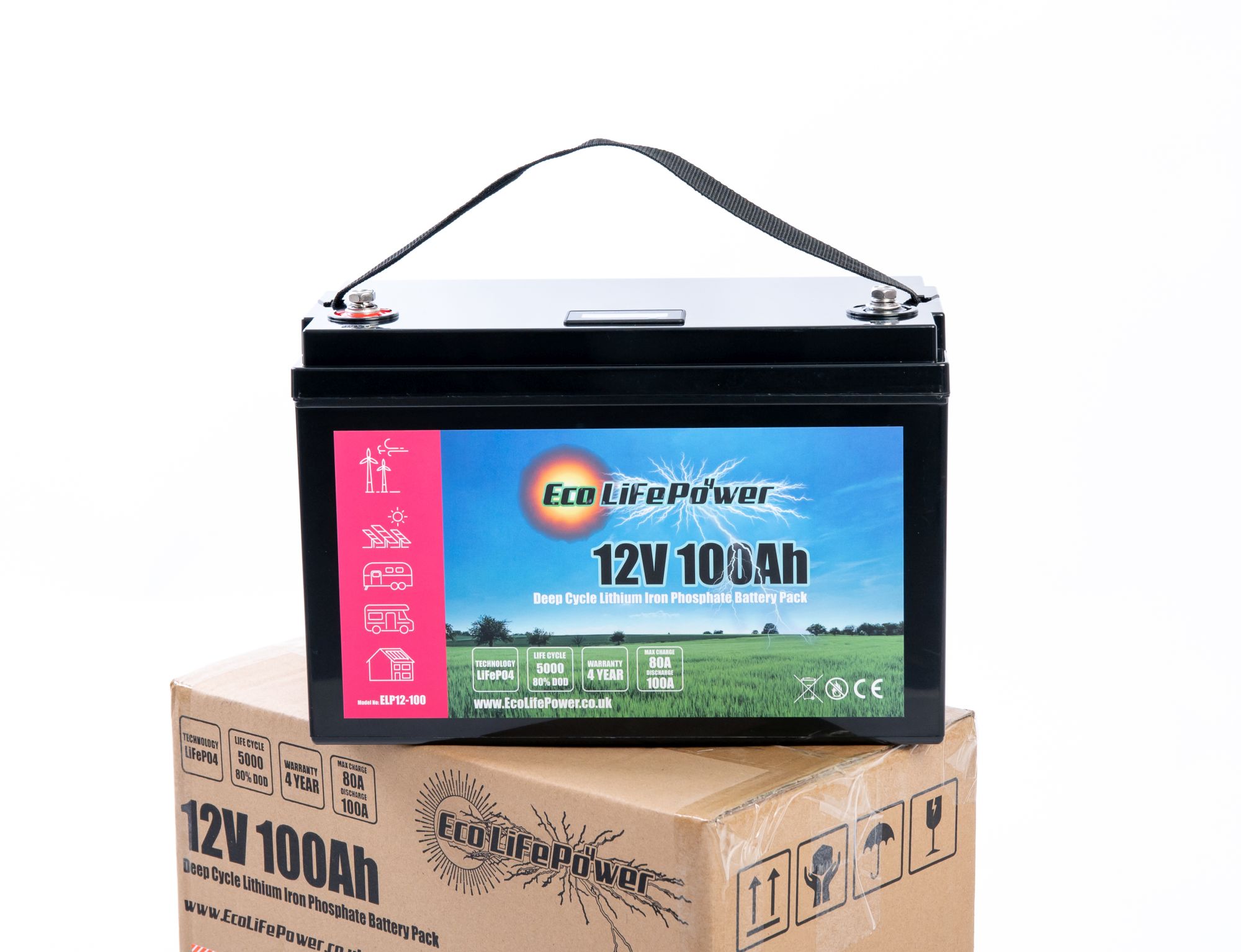 12V 100Ah LiFePO4 Lithium Iron Phosphate Battery